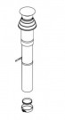 Faber avgass MV-Takterminal Standard ø150/100mm, L=135/55cm, RAL 9005 Sort thumbnail
