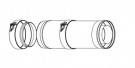 Faber avgass MV-rør Justerbar, kort, ø150/100mm, Justerbar 28-39,5cm thumbnail