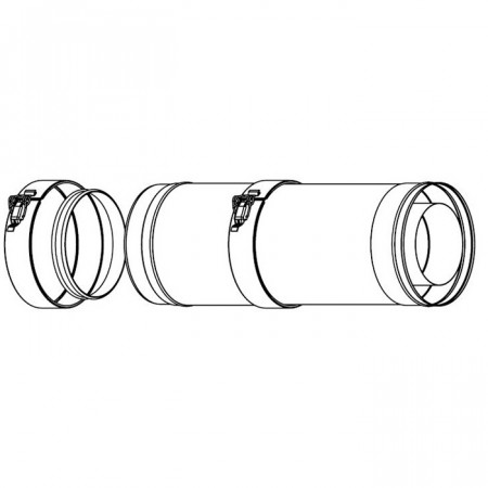 Faber MV-rør justerbart Kort ø200/130mm
