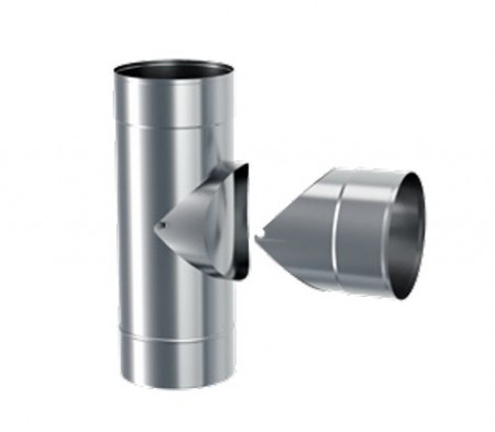 Rehab130 T-stykke med Løs stuss Ø160 L250