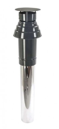 Faber avgass MV-Takterminal Standard ø150/100mm, L=135/55cm, RAL 9005 Sort