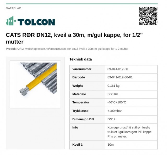CATS RØR DN12