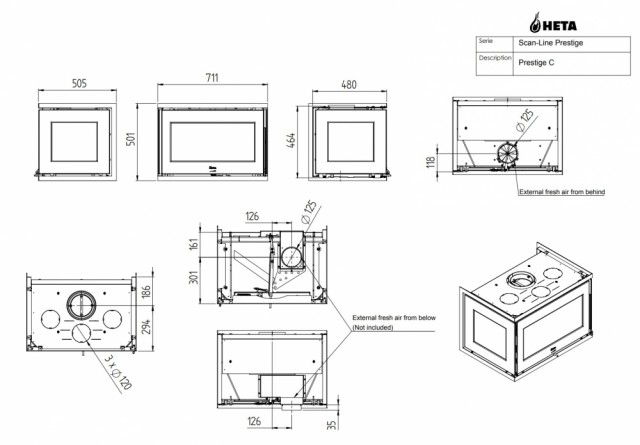 måltegning for 3-sidet glass
