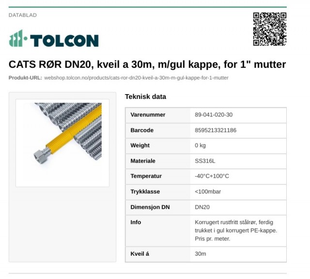 CATS RØR DN20